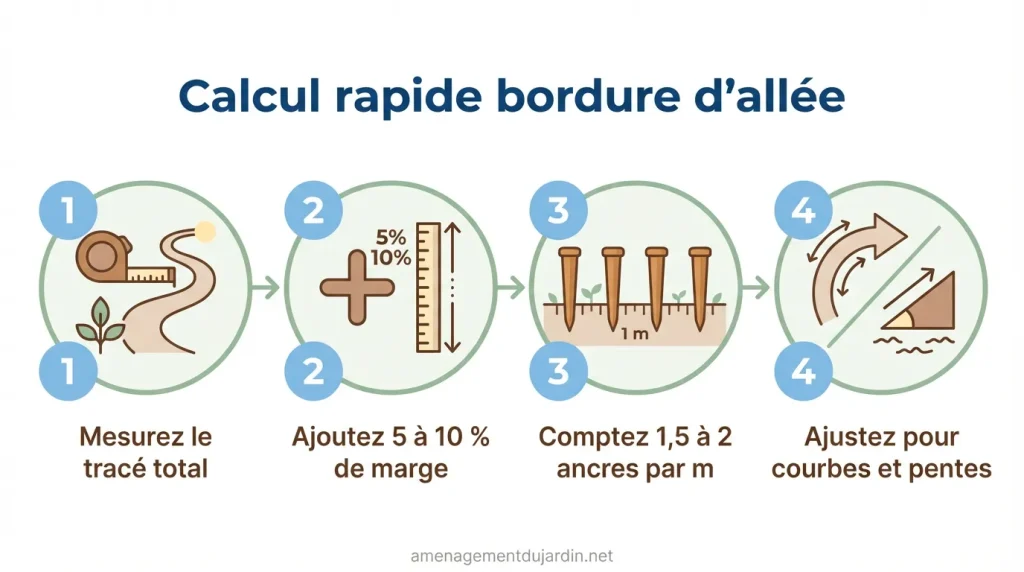Schéma des étapes pour estimer métrage et ancres de bordure