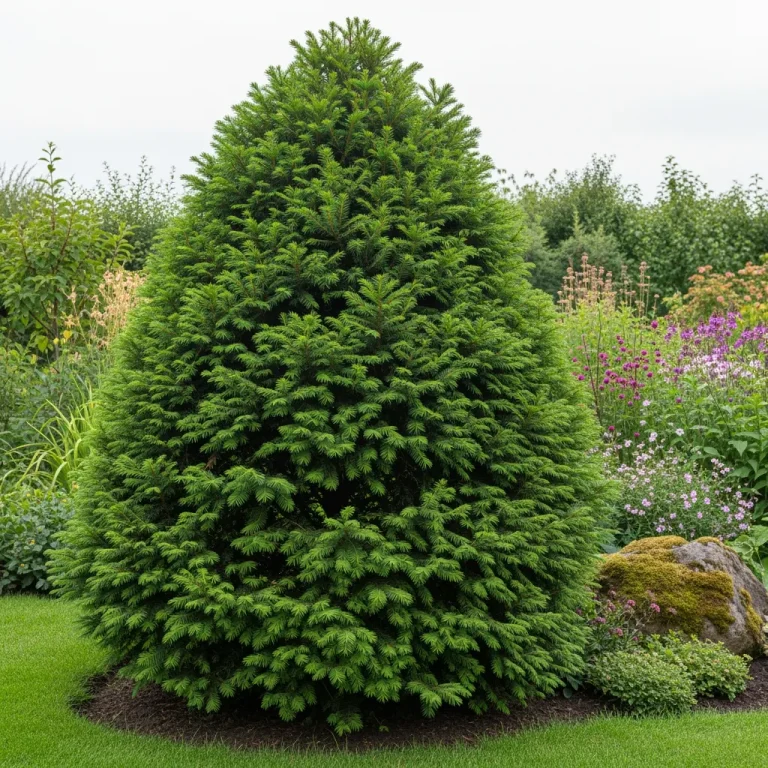 Cryptomeria au port conique avec feuillage fin et dense