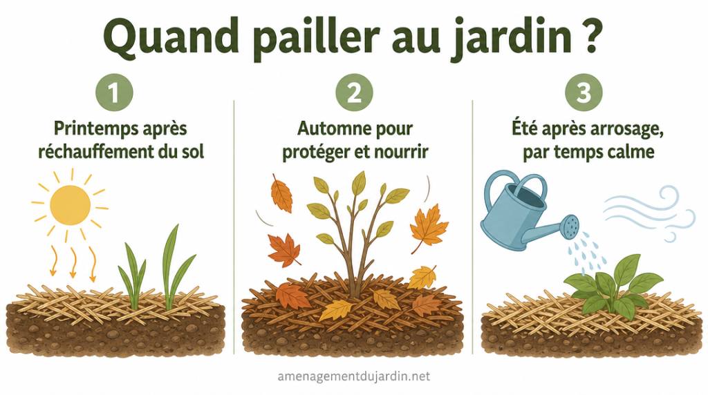 Calendrier des périodes idéales pour poser le paillis