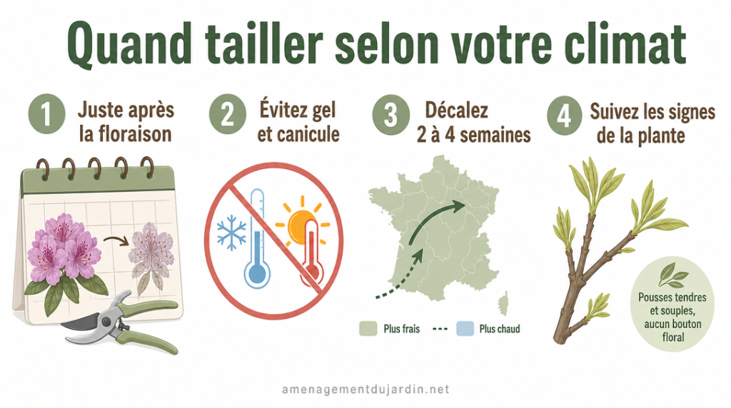 Calendrier de taille du rhododendron selon les climats