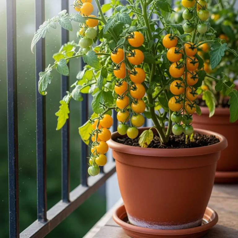 Tomates cerises jaunes dorées en grappes