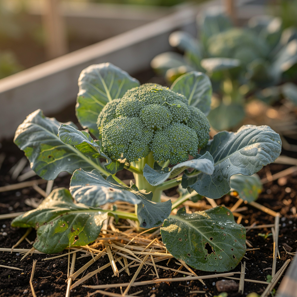 Tête de brocoli compacte aux boutons bien serrés