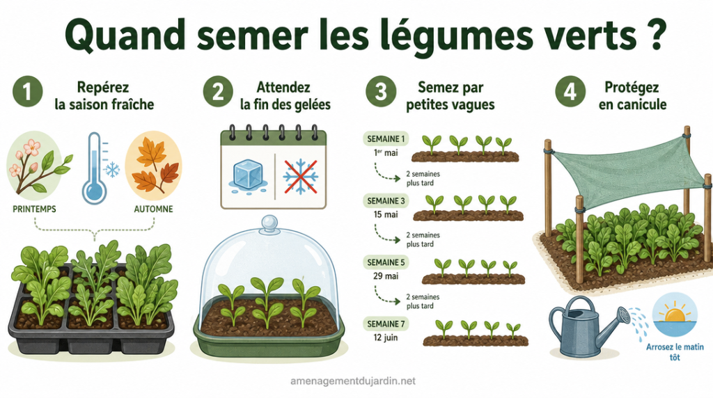 Infographie calendrier semis et protections saisonnières