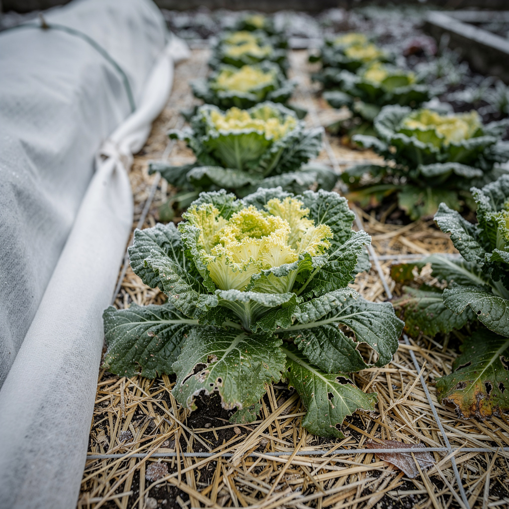 Tête de chicorée frisée au cœur jaune et feuilles frisées vertes