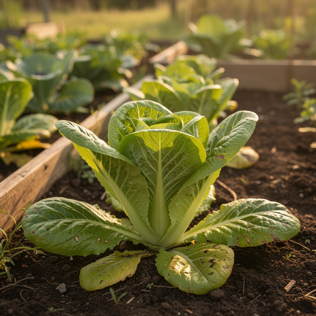 Laitue romaine aux longues feuilles et côtes fermes