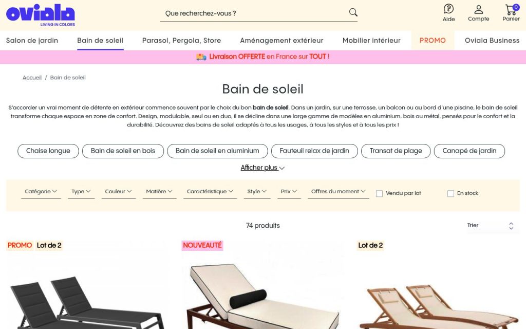 Apercu du site Oviala