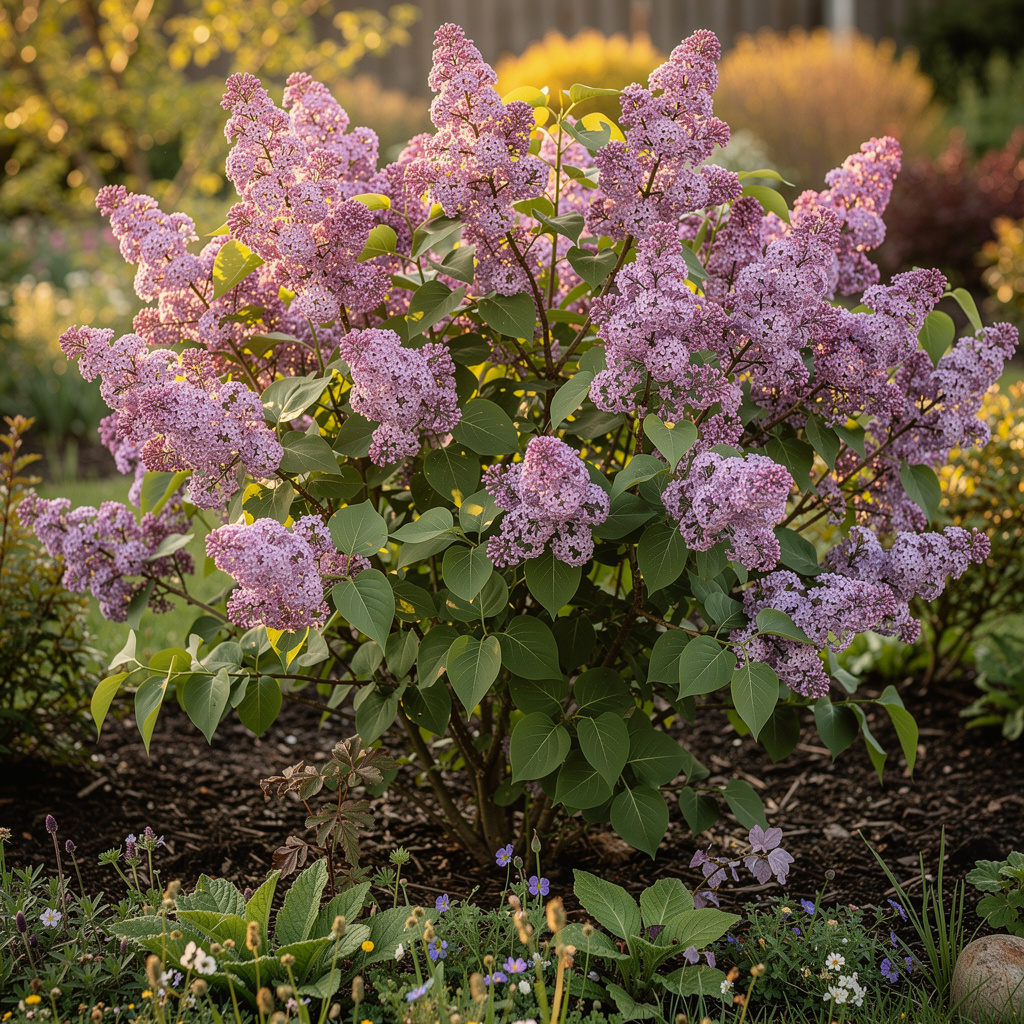 Lilas commun aux grappes mauves parfumées au printemps