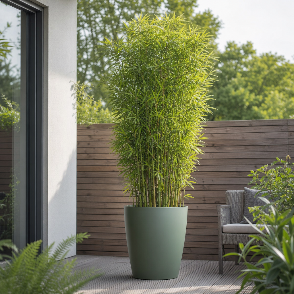 Bambou fargesia en pot servant de brise-vue