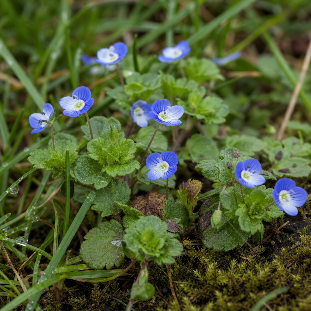 Petites fleurs bleues de véronique de Perse