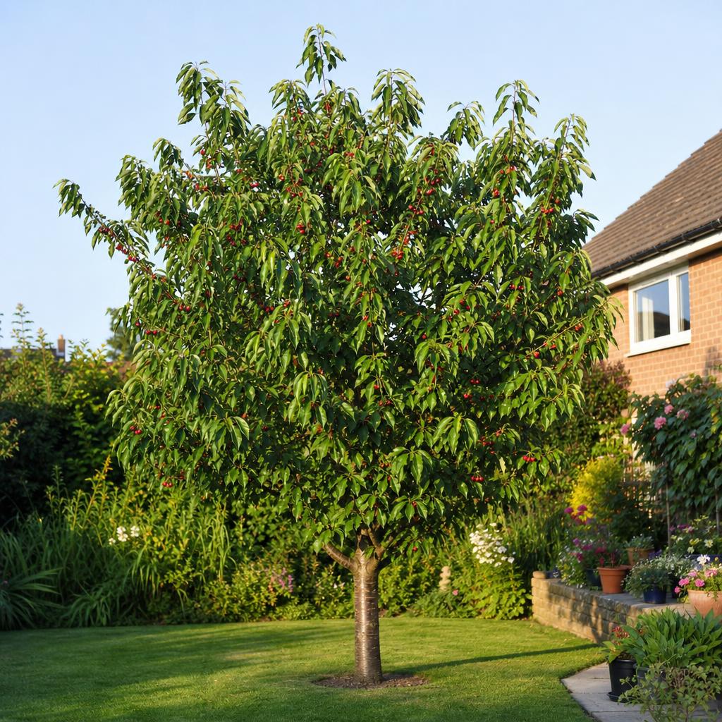 Cerisier Lapins autofertile dans un petit jardin