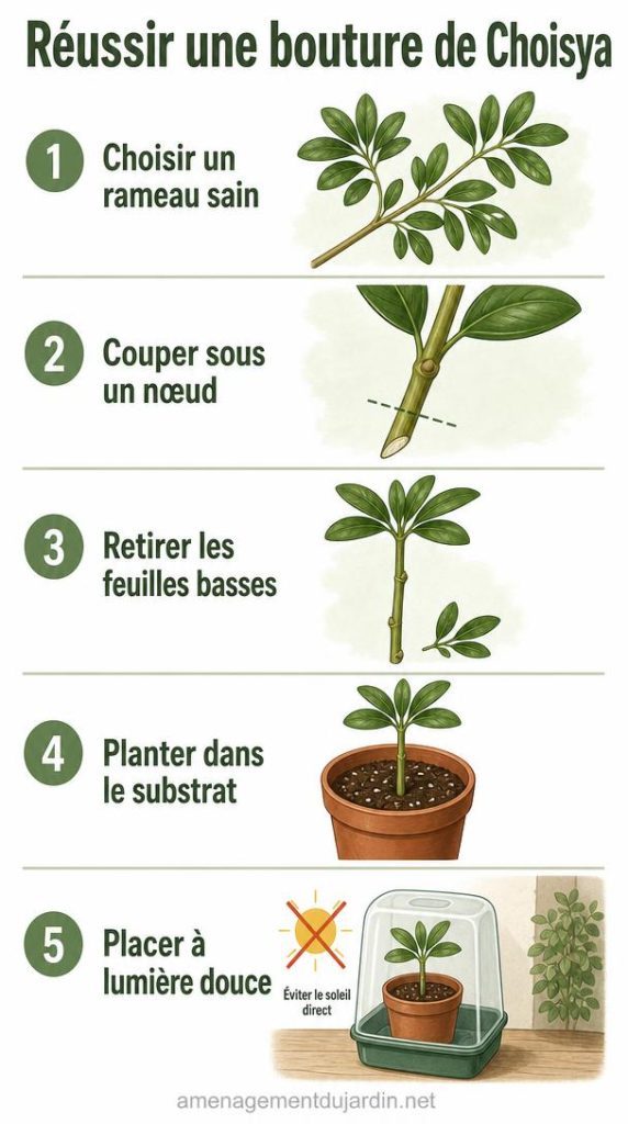 Cinq étapes pour bouturer un oranger du Mexique
