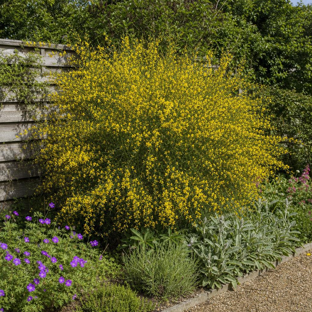 Arbuste de genêt couvert de fleurs jaunes