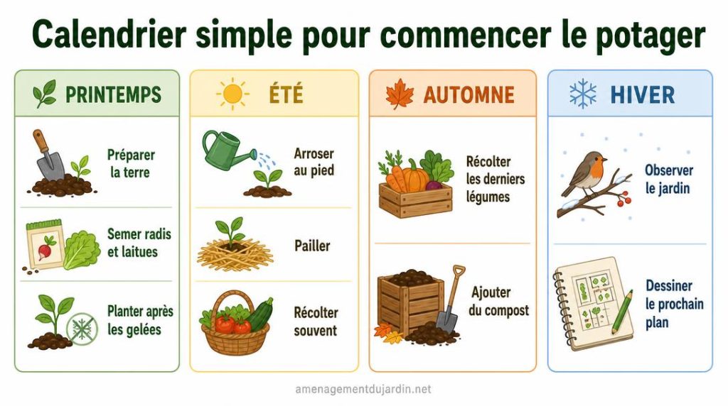 Calendrier des travaux du potager selon les saisons